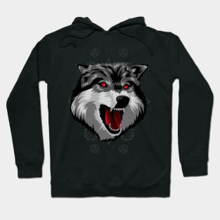 grey wolf Hoodie